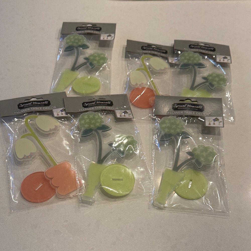 Special Moments Floral Accents - Green and Orange picture clips